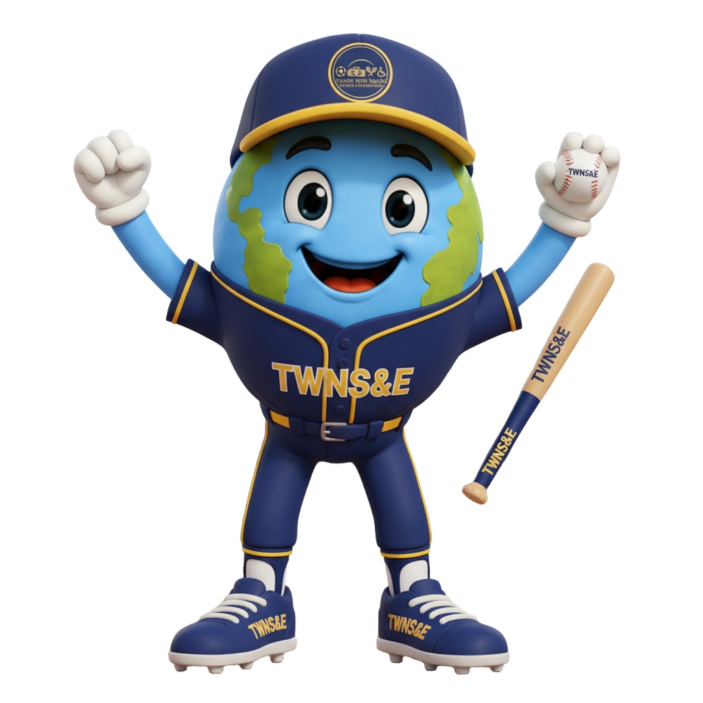 Boley in a baseball uniform with a bat and glove