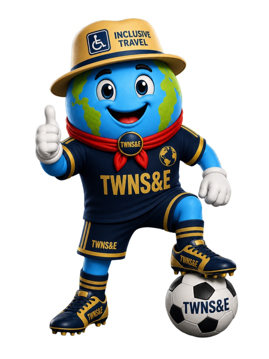 Boley in soccer cleats with a soccer ball