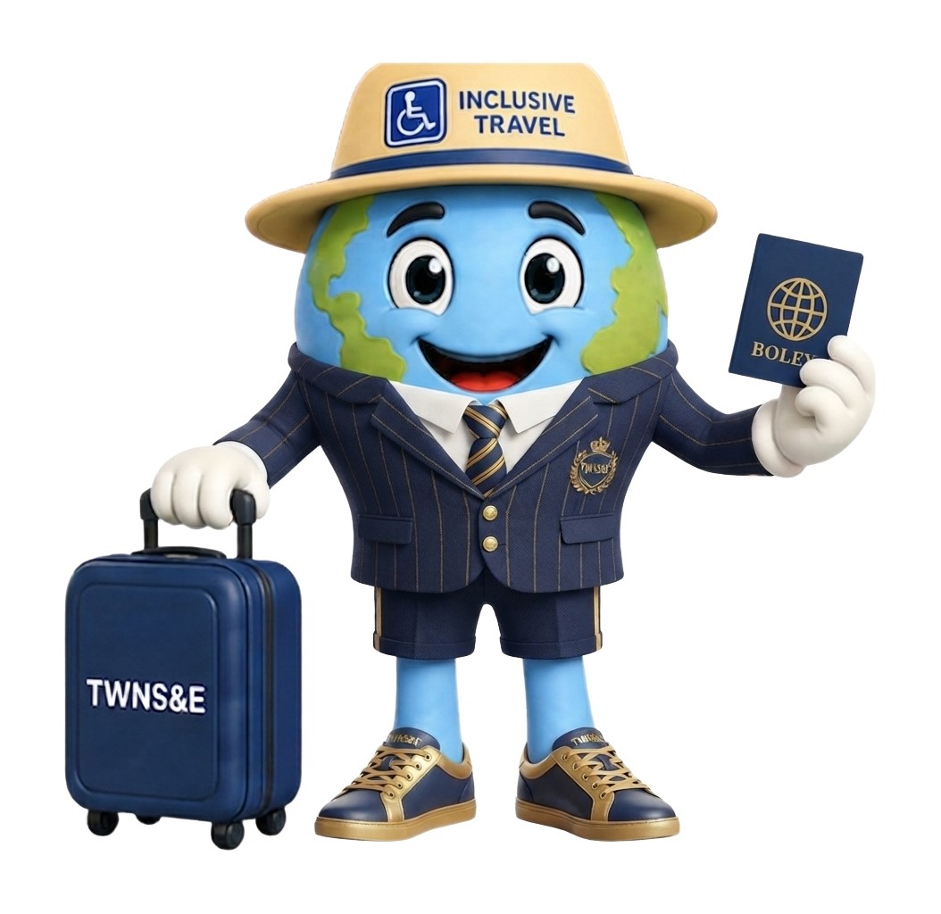 Boley, the Travel With Naydu mascot, ready to help plan your next big event